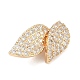 Leaf Brass Micro Pave Cubic Zirconia Enhancer Shortener Bails(KK-F934-07D-G)-2