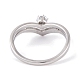 304 Stainless Steel Round Finger Ring for Women(RJEW-C086-05-P)-3