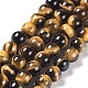 Natural Tiger Eye Round Bead Strands(G-L411-07-4mm)-1