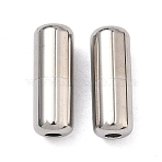 304 Stainless Steel Screw Clasps, for Jewelry Making, Column, Stainless Steel Color, 16.5x6mm, Hole: 2mm(STAS-A138-10A-P)