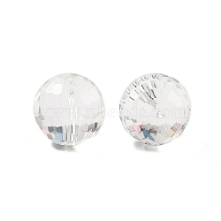 Glass K9 Glass, Imitation Austrian Crystal Beads, Faceted(128 Facets), Round, Clear, 12mm, Hole: 1.4~2mm(GLAA-H024-06C-07)