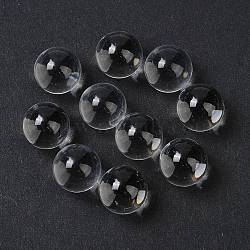 Transparent Glass Beads, Round, No Hole, Clear, 12mm(GLAA-U007-01D)