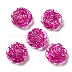 Transparent Acrylic Beads, Flower, Camellia, 13x13.5x4.5mm, Hole: 1.6mm, about: 950pcs/500g(OACR-Z005-43)