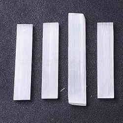 Natural Selenite Sticks Wands, Rough Raw Selenite Crystal Sticks for Reiki Metaphysical Energy Drawing Protection Wiccan Altar Supplies, WhiteSmoke, 100~120x20.5~22x9~14.5mm(G-B034-02)