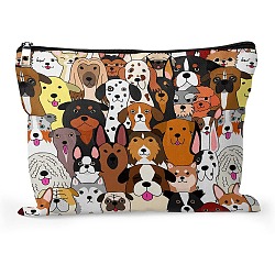 Polyester Wallet, with Zipper, Rectangle, Dog, 17x25cm(PW-WGF5CBF-11)