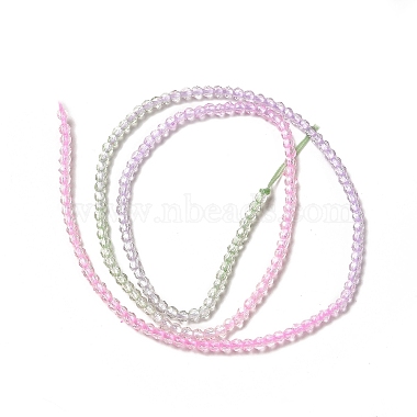 Transparent Gradient Color Glass Beads Strands(GLAA-H021-01A-02)-4