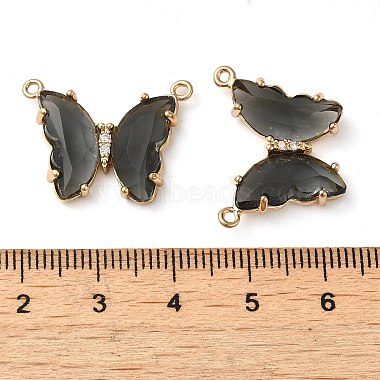 Brass Pave Faceted Glass Connector Charms(FIND-Z020-03F)-3