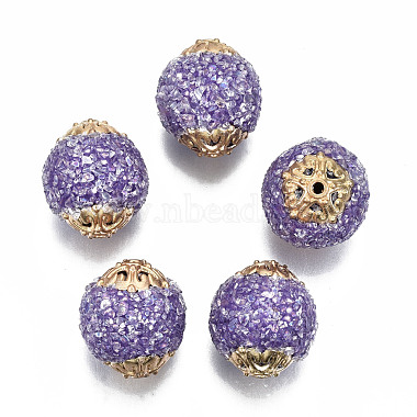 Medium Purple Oval Polymer Clay Beads