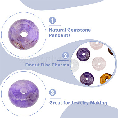 8Pcs 4 Styles Natural Gemstone European Pendants(G-DC0001-35)-4