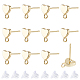 Brass Stud Earring Findings(KK-BBC0028-29B)-1