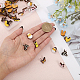 CHGCRAFT 48Pcs 6 Styles Duck & Butterfly & Cow & Rabbit & Chick Wood Stud Earrings(EJEW-CA0001-10)-3