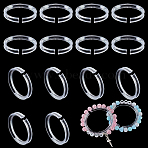20Pcs Small Transparent Shelf Bangle Organizer Bracelet Displays Stand Jewelry Holder, Fit for Kid's Bracelets, Clear, 1.99 inch(5.05cm)(BDIS-PH0001-04)