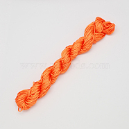 Nylon Thread, Nylon Jewelry Cord for Custom Woven Bracelets Making, Orange Red, 2mm, about 13.12 yards(12m)/bundle, 10bundles/bag, about 131.23 yards(120m)/bag(NWIR-R002-2mm-15)