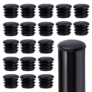 20Pcs Plastic Furniture End Caps, Metal Chair Leg Inserts Plug, Round Tube Inserts, Chair Leg Glide Protectors, Column, Black, 25x21mm(FIND-GF0003-27)