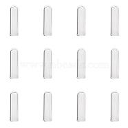 12Pcs Transparent Glass Straw Dustproof Covers, Reusable Drinking Straw Tips Cap, Arch, Clear, 38.5x12mm(AJEW-FG0002-37A)