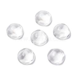 Transparent Resin Cabochons, Water Ripple Cabochons, Half Round, Clear, 19.5x8mm(GGLA-G021-01)