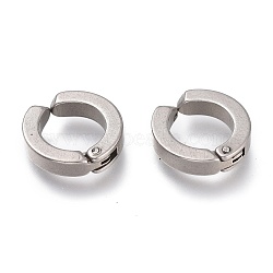 303 Stainless Steel Cuff Earrings, Hypoallergenic Earrings, Ring, Stainless Steel Color, 11x3mm(EJEW-F262-01A-P)