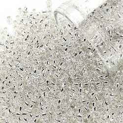 TOHO Round Seed Beads, Japanese Seed Beads, (21) Silver-Lined Transparent Crystal Clear, 11/0, 2.2mm, Hole: 0.8mm, about 1103pcs/10g(X-SEED-TR11-0021)