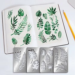 Fingerinspire 4Pcs 4 Style Custom 304 Stainless Steel Cutting Dies Stencils, for DIY Scrapbooking/Photo Album, Decorative Embossing, Leaf Pattern, 10.1x17.7cm, 1pc/style(DIY-FG0002-03)