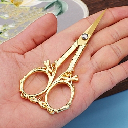 Stainless Steel Scissors, Embroidery Scissors, Sewing Scissors, Golden, 120x50mm(PW-WG40041-03)