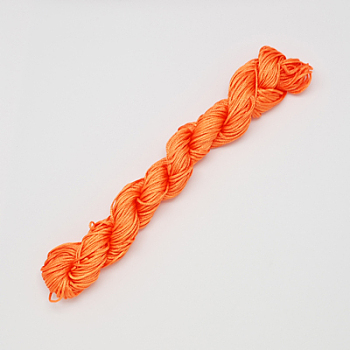 Nylon Thread, Nylon Jewelry Cord for Custom Woven Bracelets Making, Orange Red, 2mm, about 13.12 yards(12m)/bundle, 10bundles/bag, about 131.23 yards(120m)/bag