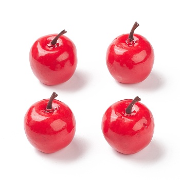 Mini Foam Imitation Apples, Artificial Fruit, for Dollhouse Accessories Pretending Prop Decorations, Red, 44x34.5mm