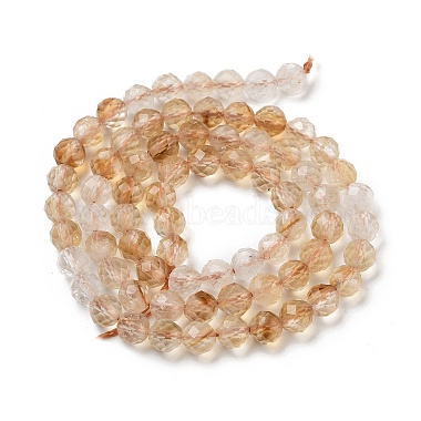 citrine naturelle brins de perles(G-B088-C17-05)-3