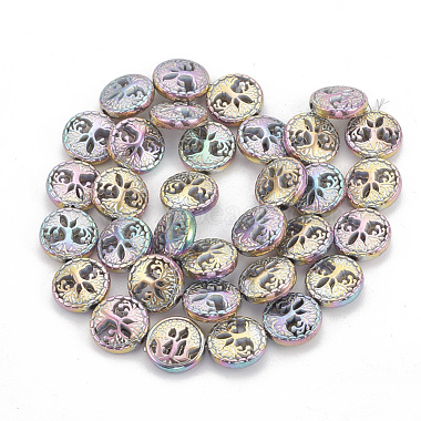 Electroplate Non-magnetic Synthetic Hematite Beads Strands(X-G-N0322-09C)-2