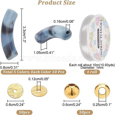 Nbeads – kit de fabrication de bracelets en tube incurvé(DIY-NB0007-30)-2