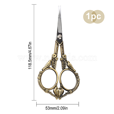 420 Stainless Steel Retro-style Sewing Scissors for Embroidery(TOOL-WH0127-16AB)-2