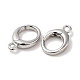 Rhodium Plated 925 Sterling Silver Twister Clasp(STER-D006-14P)-2