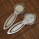 20mm Clear Domed Glass Cabochon Cover for Antique Silver DIY Alloy Portrait Bookmark Making(DIY-X0125-AS-NR)-4