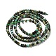 Brins de perles turquoises africaines naturelles (jaspe)(G-D467-A13)-2