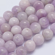 Natural Kunzite Beads Strands, Spodumene Beads, Round, Grade A-, 8~8.5mm, Hole: 1mm, about 46pcs/strand, 15.7 inches(40cm)(G-L478-13-8mm)