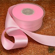 Grosgrain Ribbon for Wedding Festival Decoration, Pink, 1-1/2 inch(38mm), about 100yards/roll(91.44m/roll)(SRIB-L014-38mm-117)