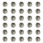 Polyhedron Alloy Finding Beads, Lead Free & Cadmium Free, Gunmetal, 3x3x3mm, Hole: 1mm(FIND-YW0004-25B)