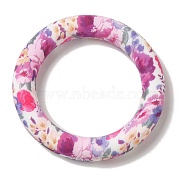 Silicone Beads, Ring, Medium Purple, 65x10mm, Hole: 3mm(SIL-Z010-04H)