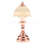 Miniature Alloy Table Lamp Ornaments, Micro Landscape Home Dollhouse Accessories, Pretending Prop Decorations, Rose Gold, 40mm(PW-WG42621-02)