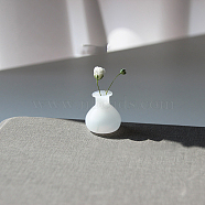 Miniature Glass Vase Bottles, Micro Landscape Garden Dollhouse Accessories, Photography Props Decorations, White, 21x18mm(BOTT-PW0006-05E)