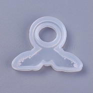 Transparent DIY Ring Food Grade Silicone Molds, Resin Casting Molds, For UV Resin, Epoxy Resin Jewelry Making, Jewelry Making Tools, Wing, White, 40x50x5mm(DIY-WH0128-08A)