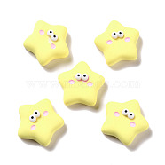 Opaque Resin Cabochons, Star, Champagne Yellow, 20.5x21.5x9mm(RESI-C012-30)