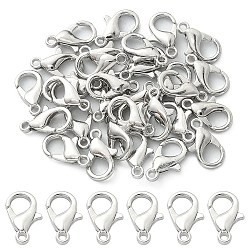 Zinc Alloy Lobster Claw Clasps, Parrot Trigger Clasps, Cadmium Free & Lead Free, Jewelry Making Findings, Platinum, 12x6mm, Hole: 1.2mm(FIND-YW0001-71P)