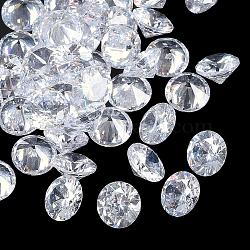 Clear Grade A Diamond Shaped Cubic Zirconia Cabochons, Faceted, 8x4.6mm(X-ZIRC-M002-8mm-007)