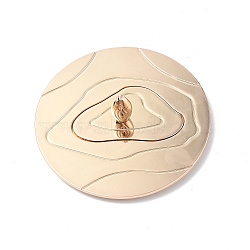 Detachable Alloy Candle Lids, Scented Candle Topper Shades, Jar Candle Accessories, Flat Round with Mountain Contour Line Pattern, Light Gold, 81x24mm(FIND-E039-01KCG)