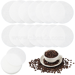 100Pcs Paper Coffee Filters, Round, White, 56x0.1mm(FIND-WH0423-58B)