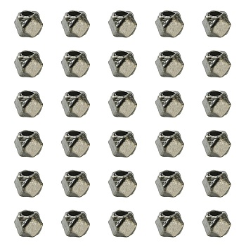 Polyhedron Alloy Finding Beads, Lead Free & Cadmium Free, Gunmetal, 3x3x3mm, Hole: 1mm