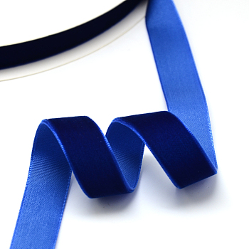 1/8 inch Single Face Velvet Ribbon, Dark Blue, 1/8 inch(3.2mm), about 200yards/roll(182.88m/roll)