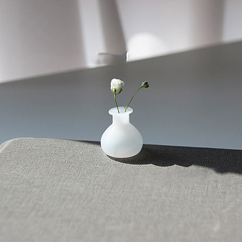 Miniature Glass Vase Bottles, Micro Landscape Garden Dollhouse Accessories, Photography Props Decorations, White, 21x18mm