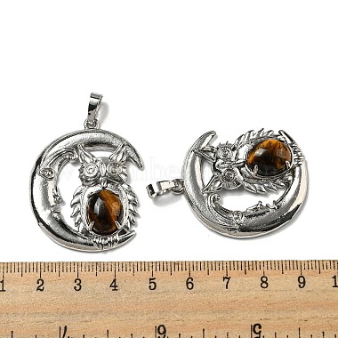 pendentifs en oeil de tigre naturelles(G-M434-03P-18)-3