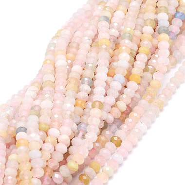 Rondelle Morganite Beads